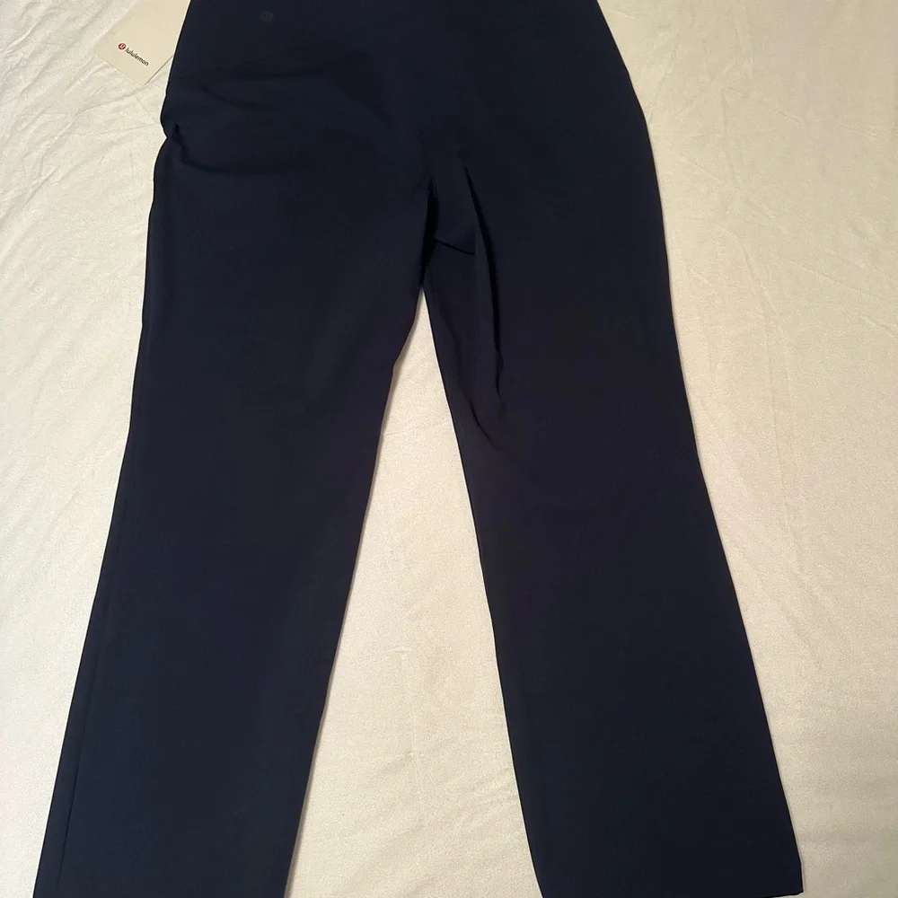 lululemon athletica smooth fit pull-on high-rise crop pants navy blue - Picture 2 of 9